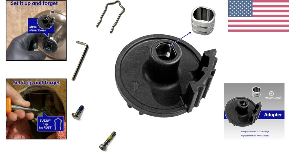 Durable Shower Adapter Replacement - Includes Clip & Screws for Easy Install