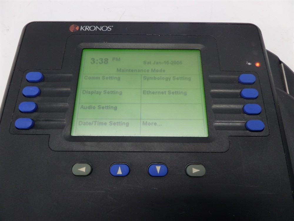 Kronos 4500 Digital Time Clock System 8602004-003 w/ Card Reader & Scanner