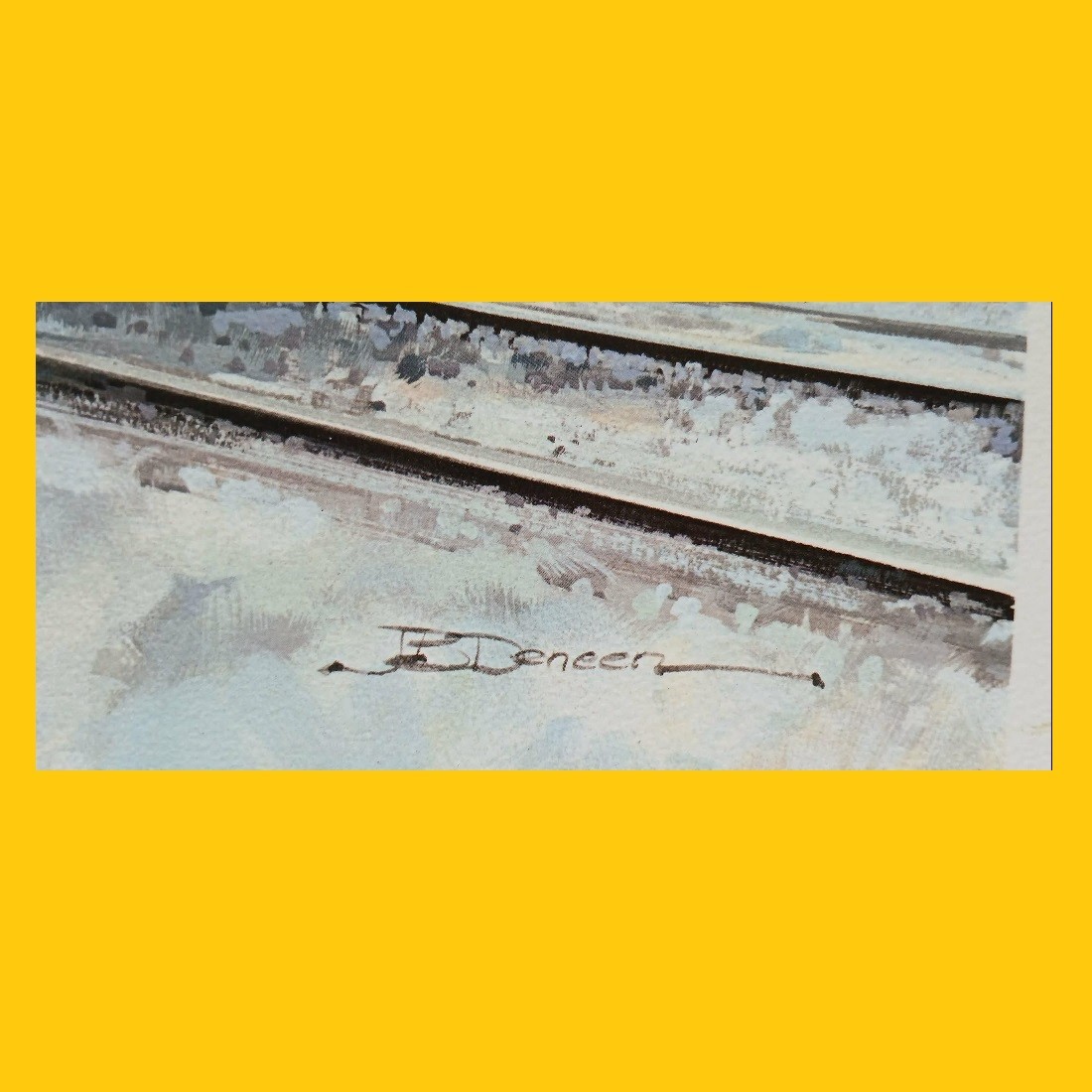 Laminated Saga of the Iron Horse Print JB Deneen 19x23 Railroad Steam Engine