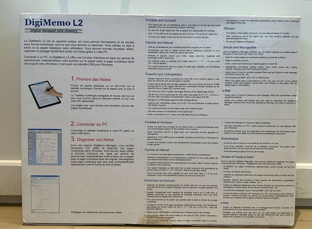 Acecad DigiMemo L2 Digital Note-Taking Tablet