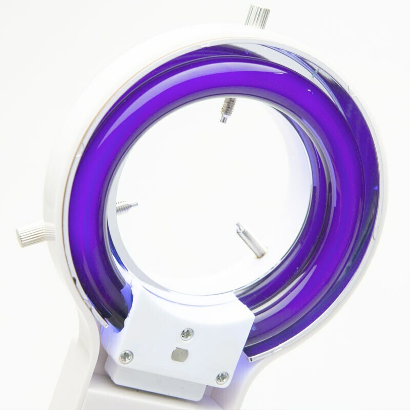 8W 220V Microscope Purple UV Fluorescent Ring Lamp Light Source