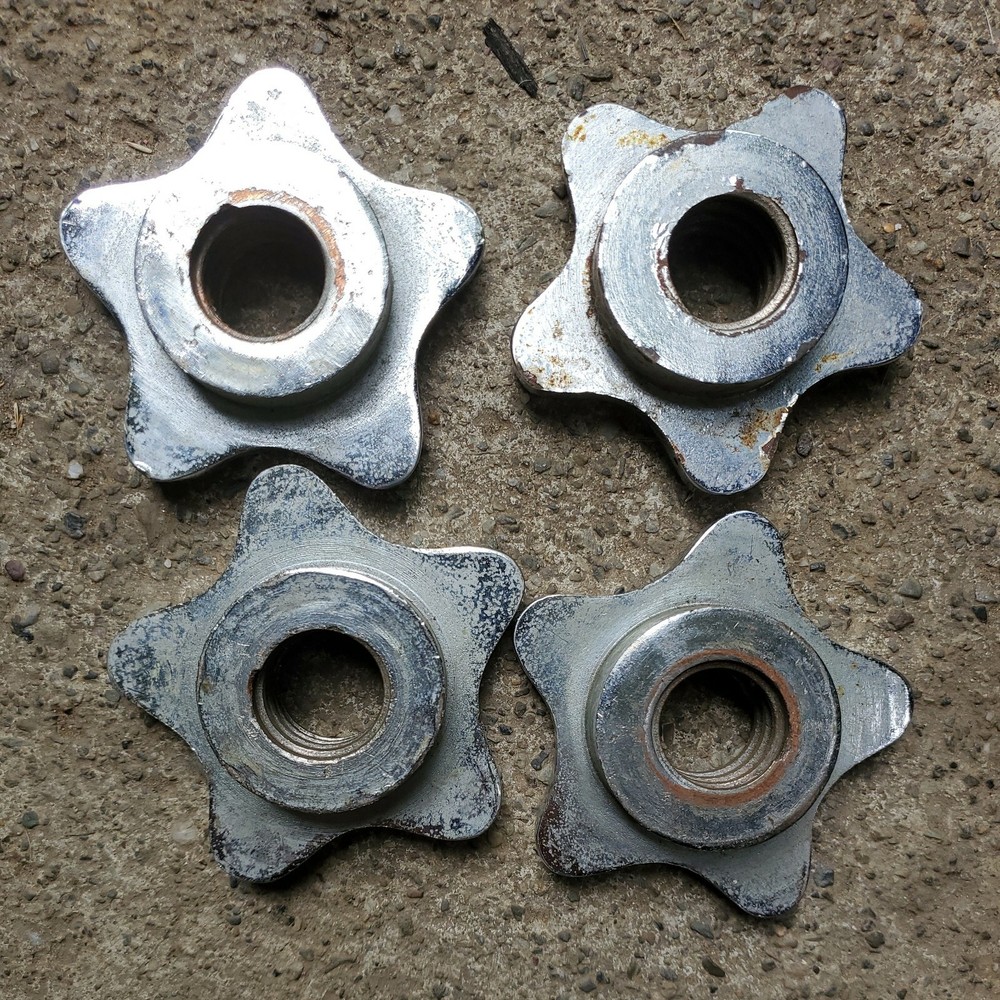 2 Pair Standard 1" Barbell Spinlock Collars Clamp