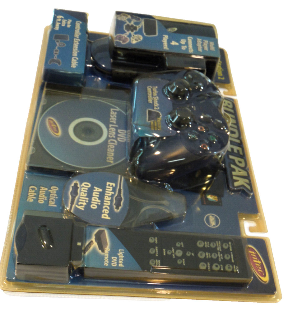 Intec Accessory Controller Pak Bundle for Playstation 2 PS2 Multitap Remote -New
