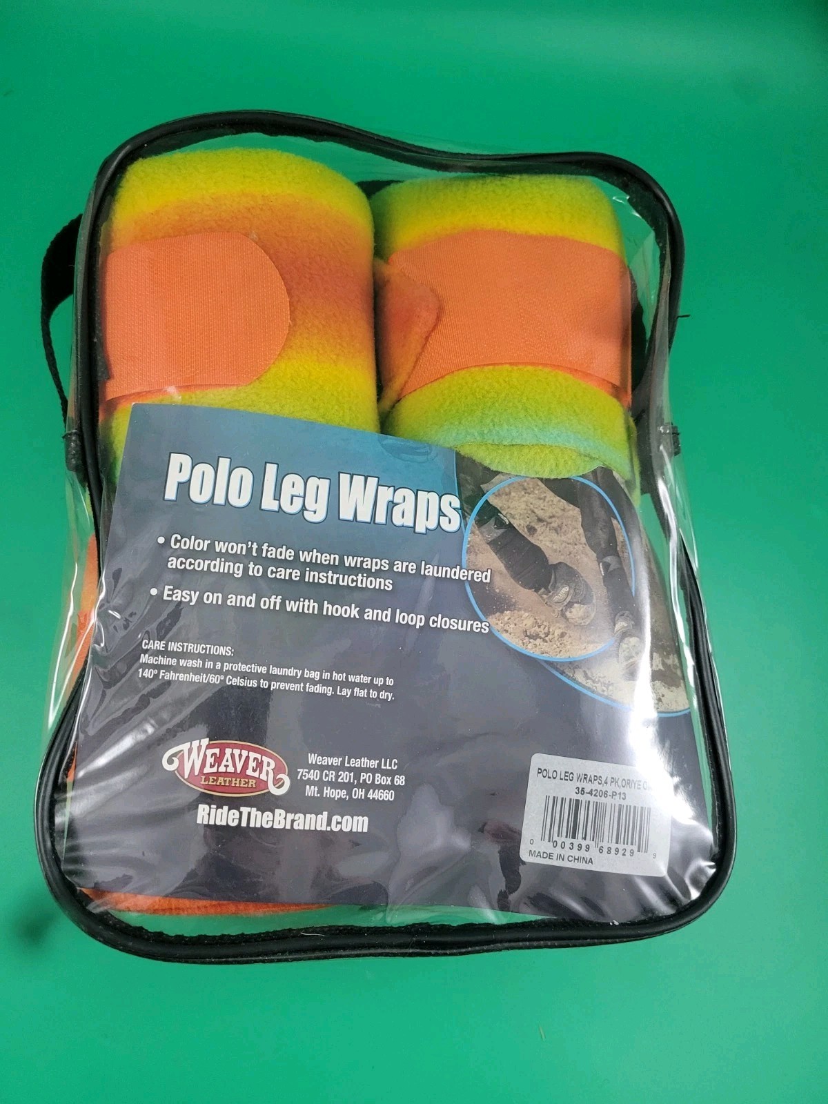 Weaver 4 Pack Polo Leg Wraps / Neon Colors Each Is 9’ Long 4 1/2” Wide