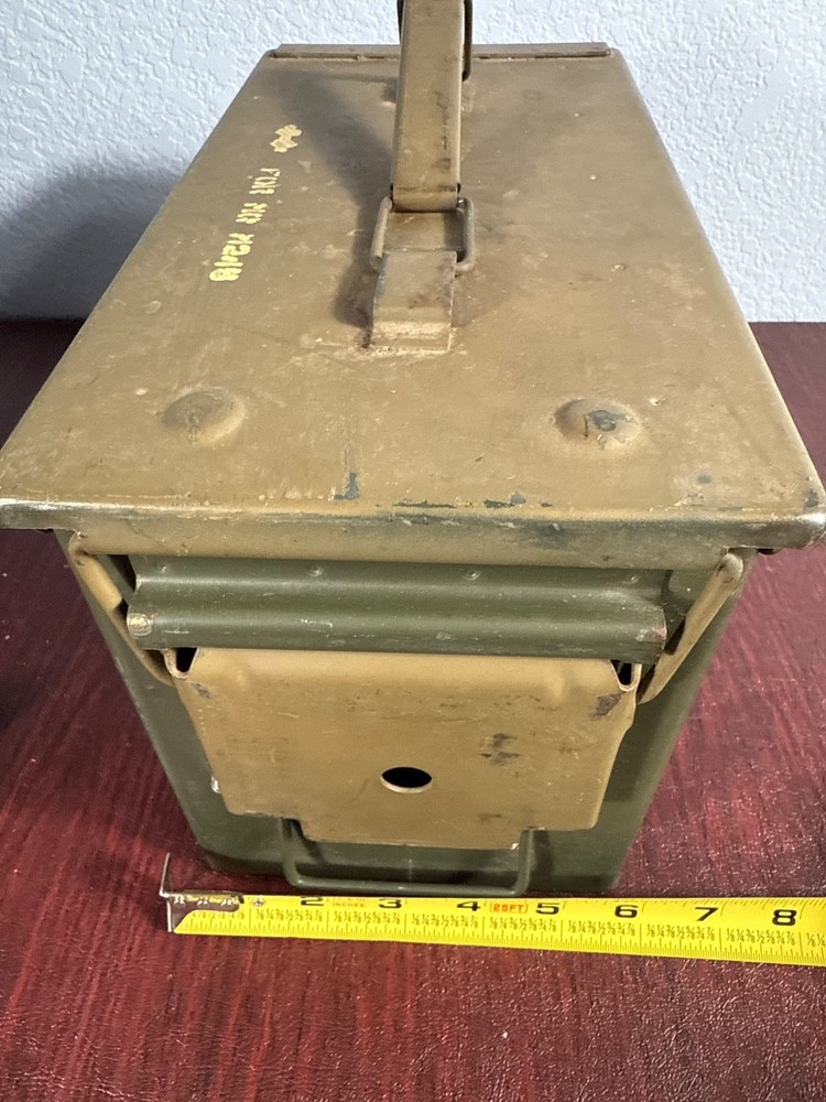 Ammo Storage Box, Metal, Empty, Hinged, Original Can, Select, 4 Available, Nice!