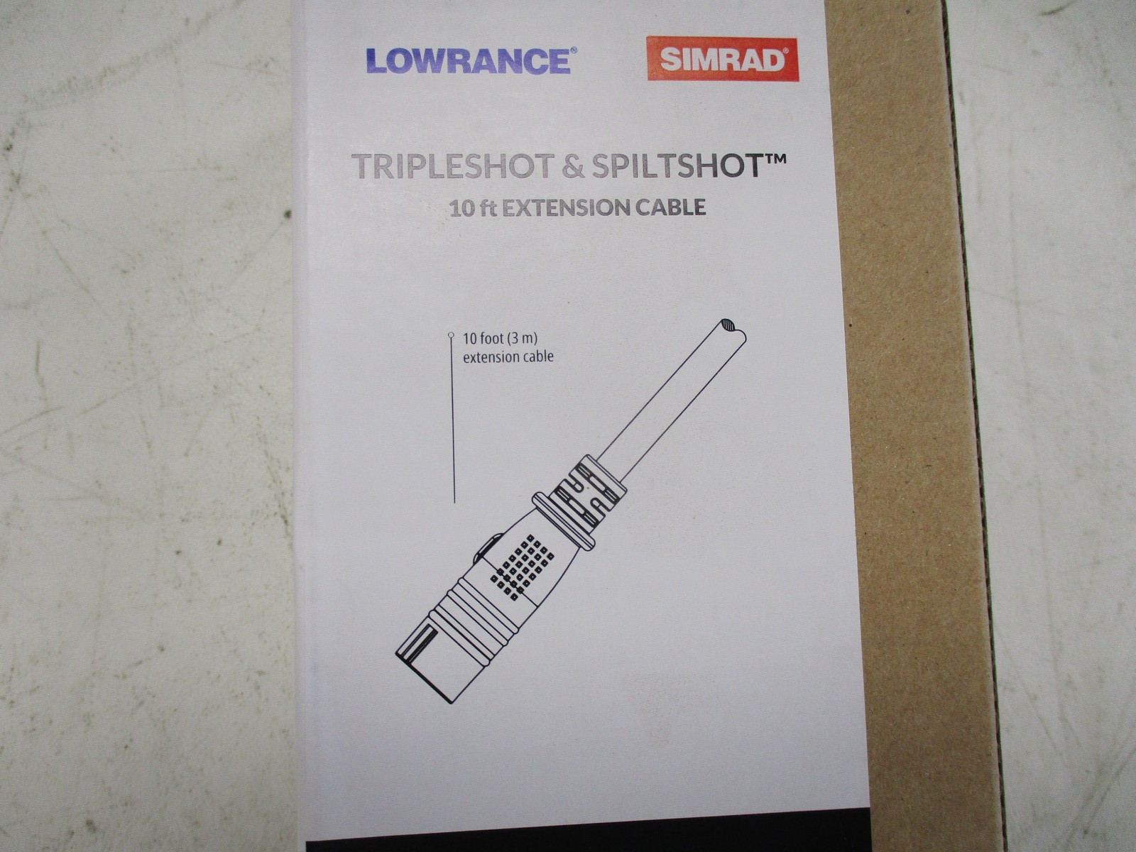 LOWRANCE TRANSDUCER EXTENSION 10' CABLE BLACK 000-14414-001 MARIEN BOAT