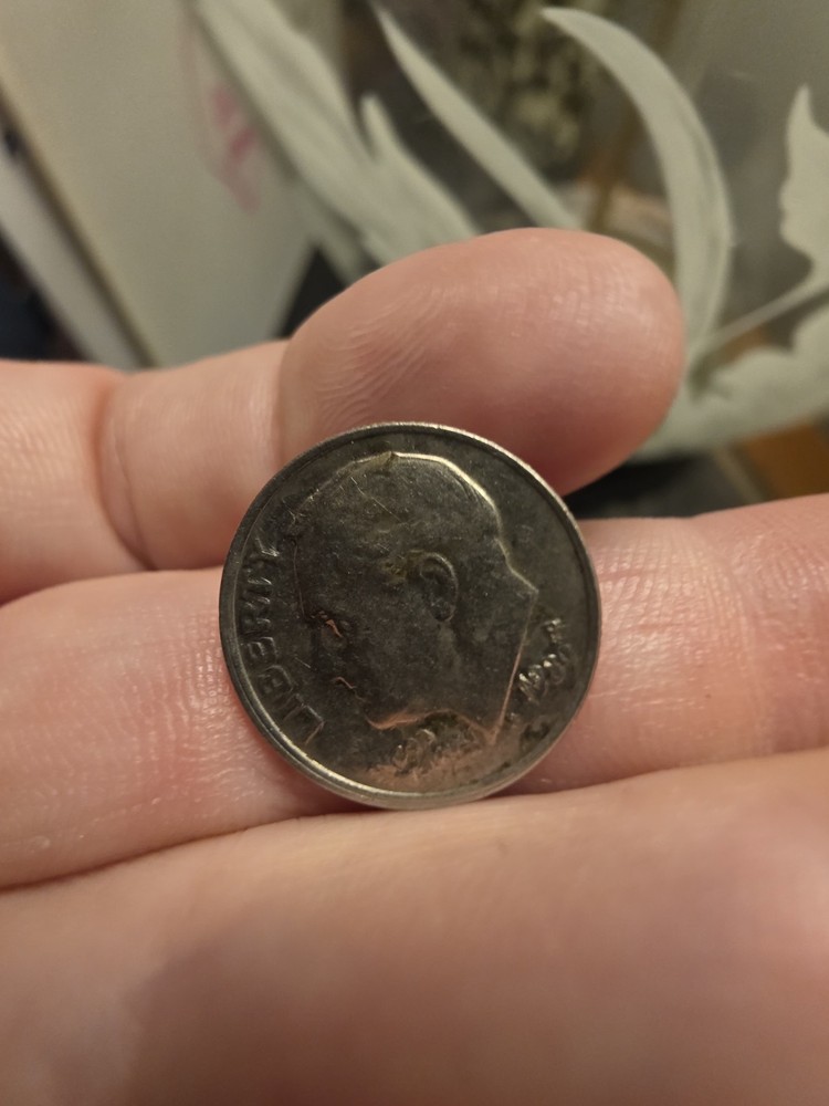 1989 P Dime Die Clash Error Obverse and Reverse Double Rim