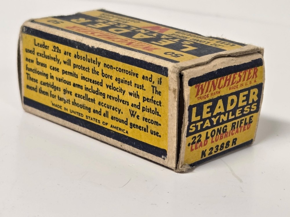Vintage Empty Winchester Staynless 22 Shell Box