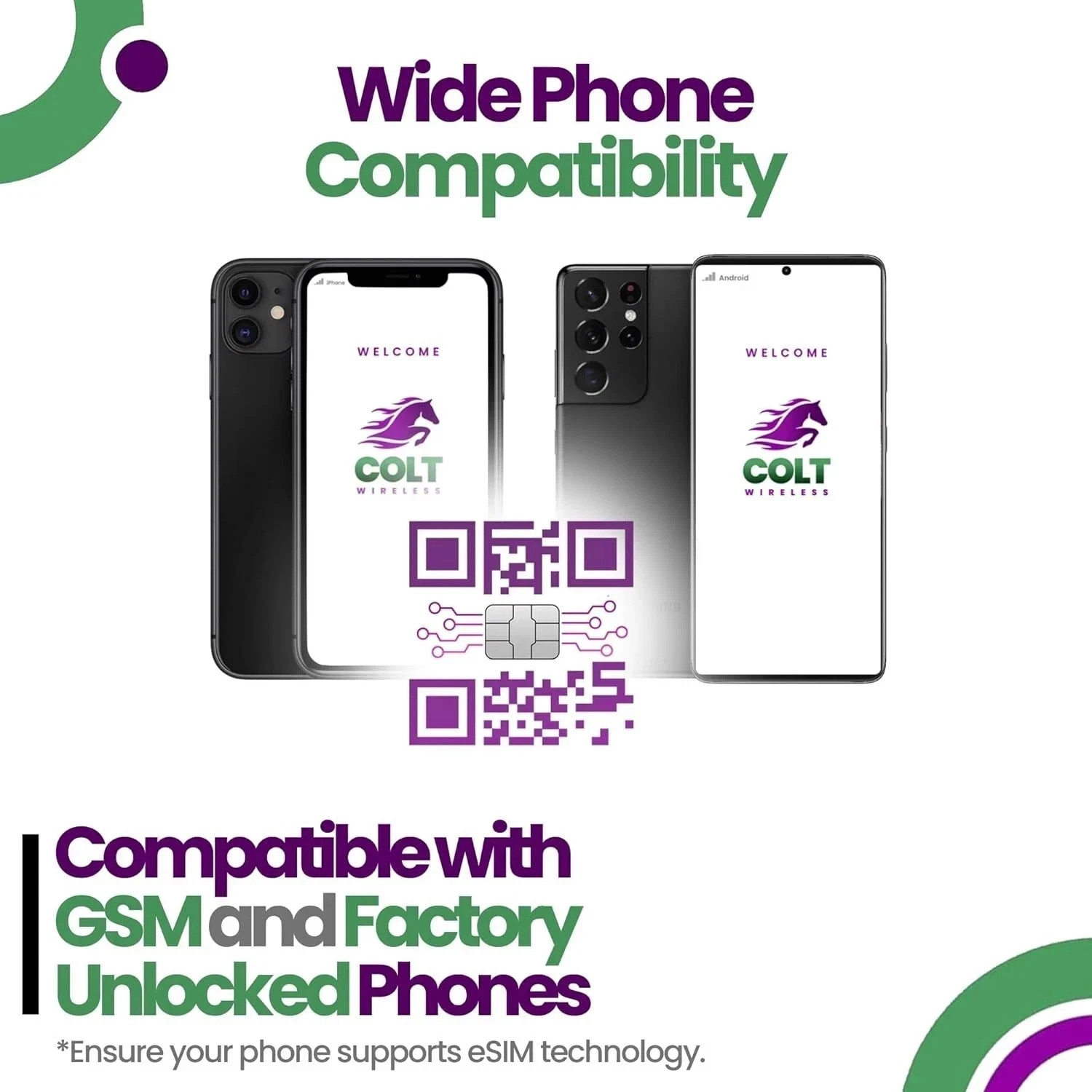 Colt Wireless U.S. Phone Number eSIM 100 Min Talk & 100 SMS WiFi Calling Incl