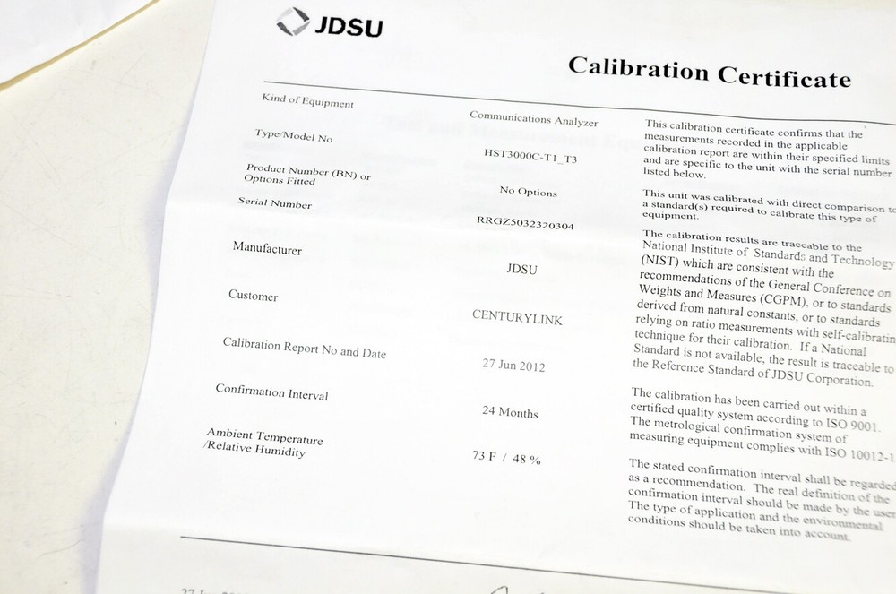 JDSU Acterna HST-3000 T1 / T3 SIM Service Interface Module Kit NIB with Cert
