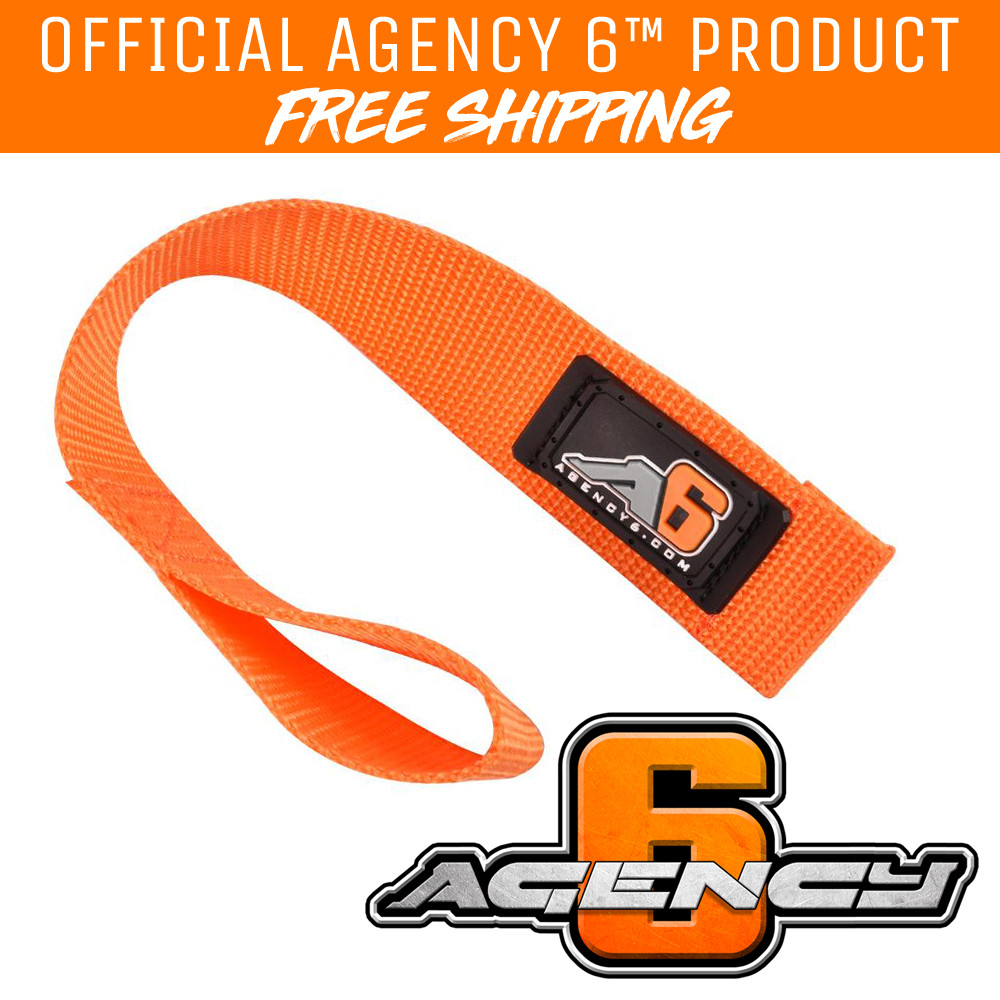 Agency 6 Heavy Duty Hook / Winch Pull Strap - 1.5" Wide 7 colors to choose from!