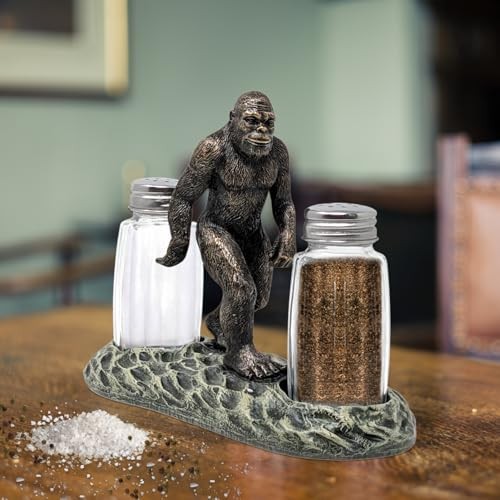 Bigfoot Salt & Pepper Shaker Set – Rustic Sasquatch Kitchen Décor Gift