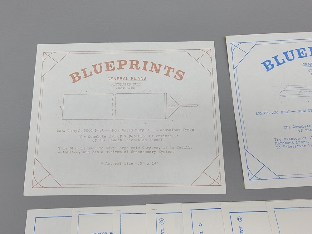 Star Trek Blueprints USS Graynet Pulk 1976 Galactic 9 Sheets