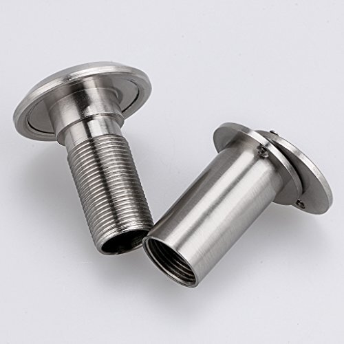 Security Peek Peep Hole Solid Brass With Privacy Cover For Front Door Viewer 2pc