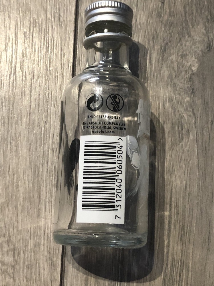 Absolut Vanilla Flavoured Vodka 50ml EMPTY BOTTLE upcycling