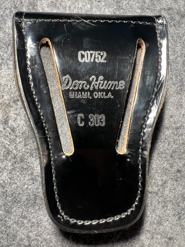 Don Hume Black Leather Handcuff Case C303