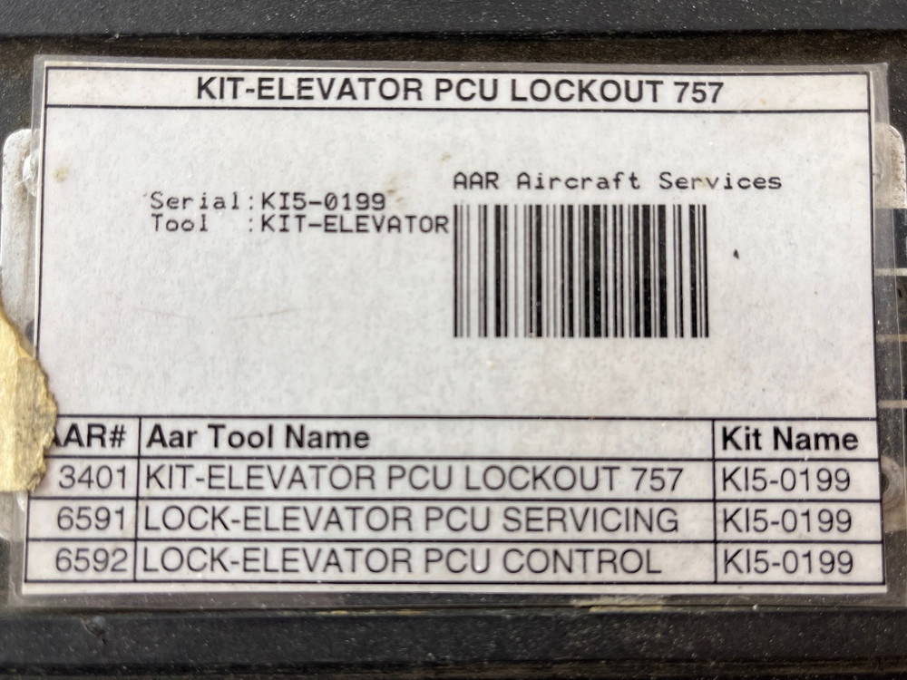 Boeing 757 B27009 LOCK-OUT EQUIPMENT PCU ELEVATOR