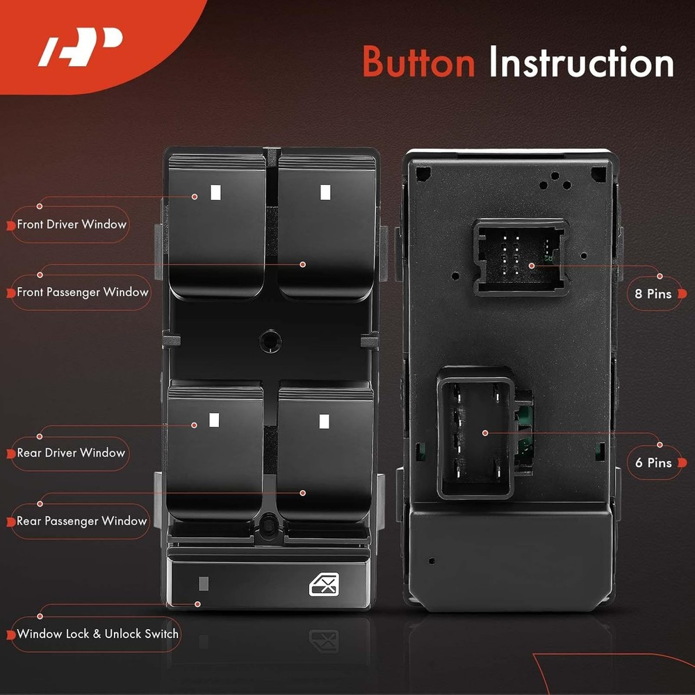 A-Premium Driver Side Power Master Window Switch Compatible with Chevy Traverse