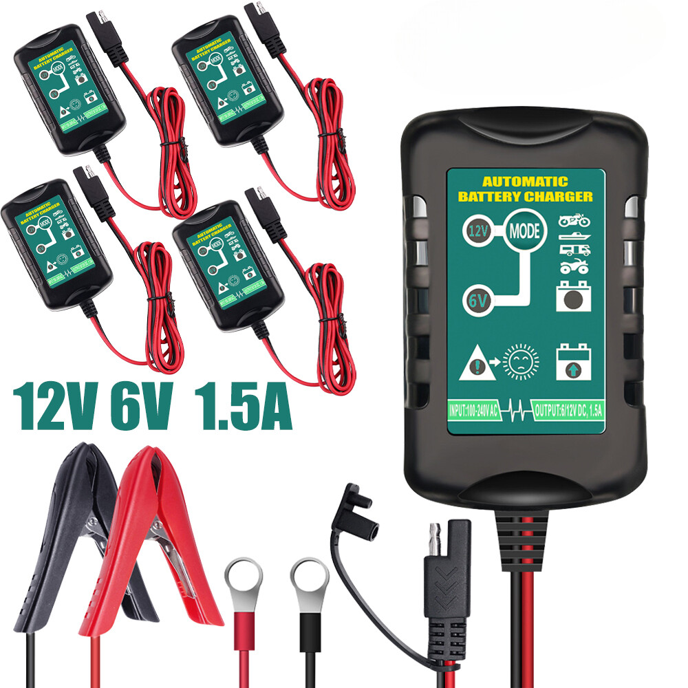 1-5 PCS 6V 12V Automatic Battery Charger Maintainer Trickle Float Motorcycle Car