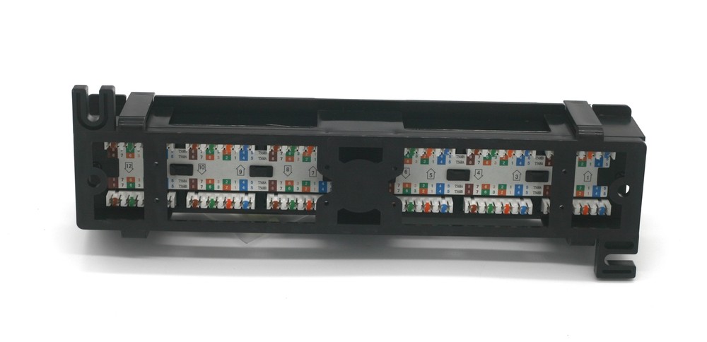 CAT5e Patch Panel 12 Port Punch Down 110 Wall Mount Premium Designed USA