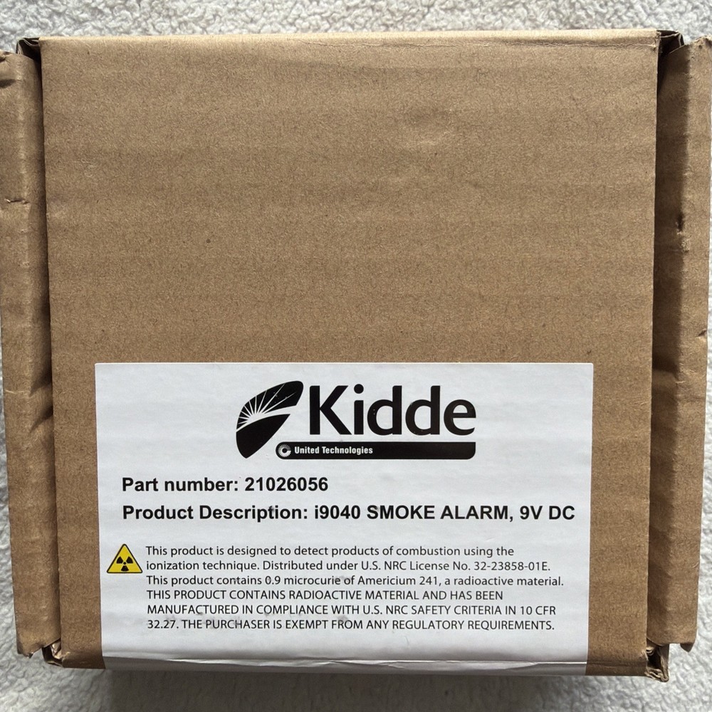 Kidde Fire Smoke Alarm Detector Micro Profile Model i9040 Ionization 21026056