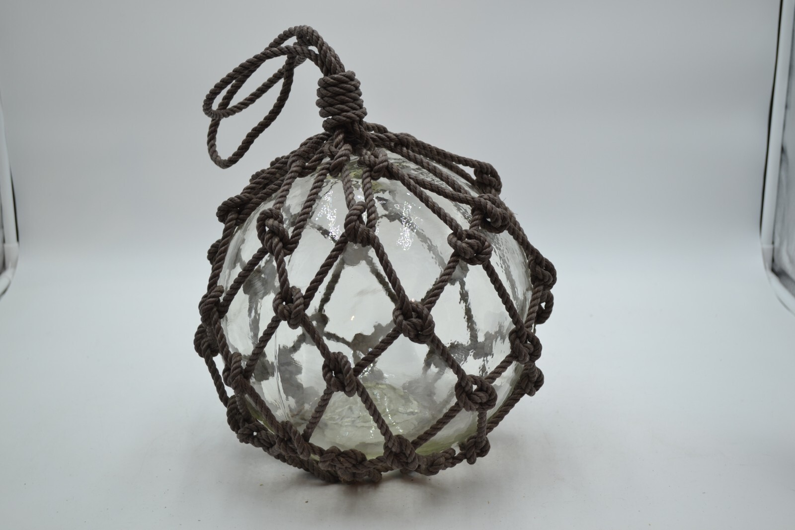 VINTAGE GLASS FISHING FLOAT IN CLEAR