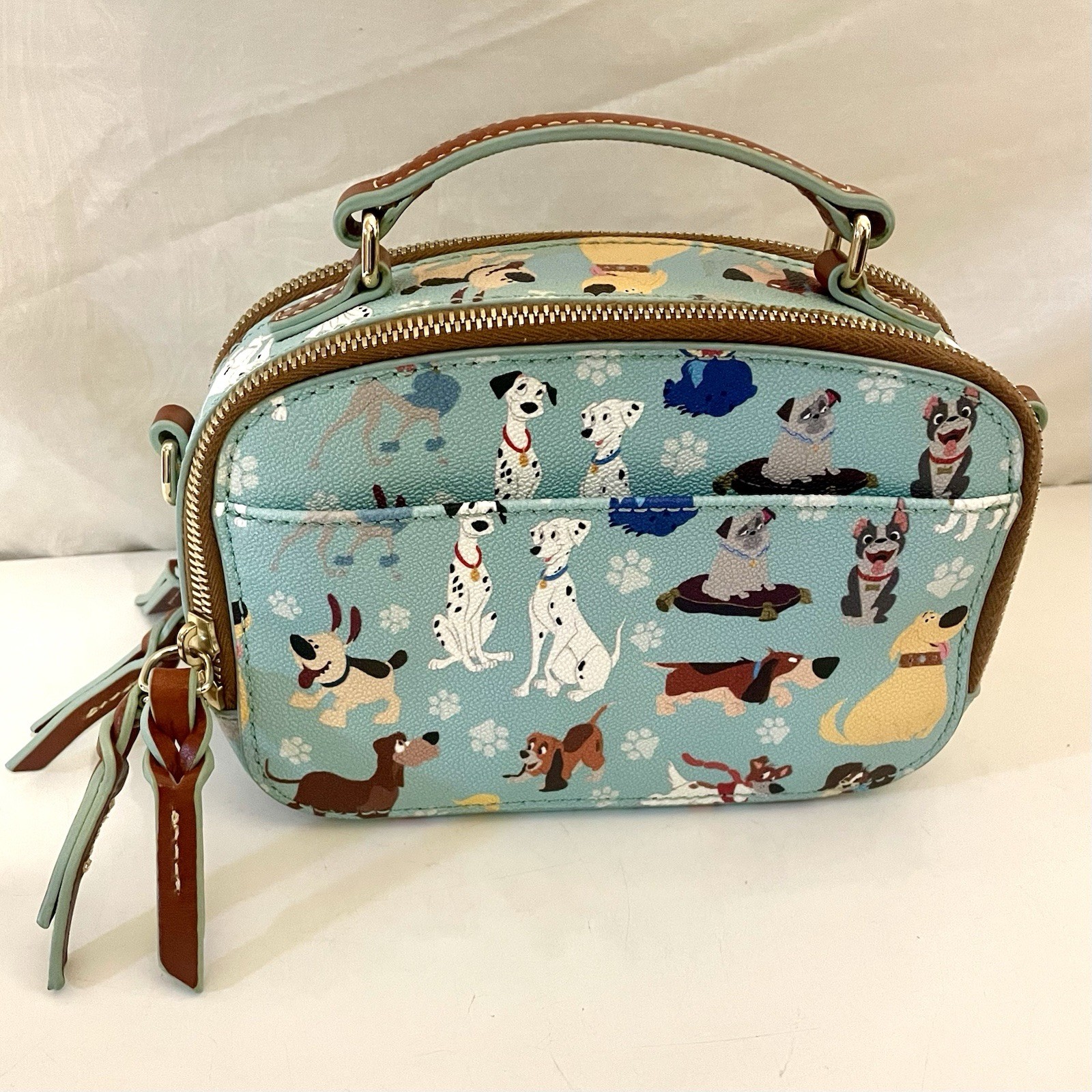 Dooney & Bourke Disney Dogs Ambler Purse Blue 2017 Crossbody Shoulder Bag - EUC