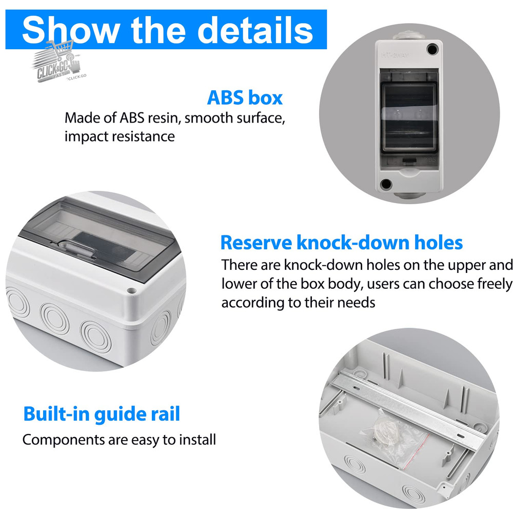 Waterproof Outdoor Electric Junction Box, 3 Modules Box Frame Ele