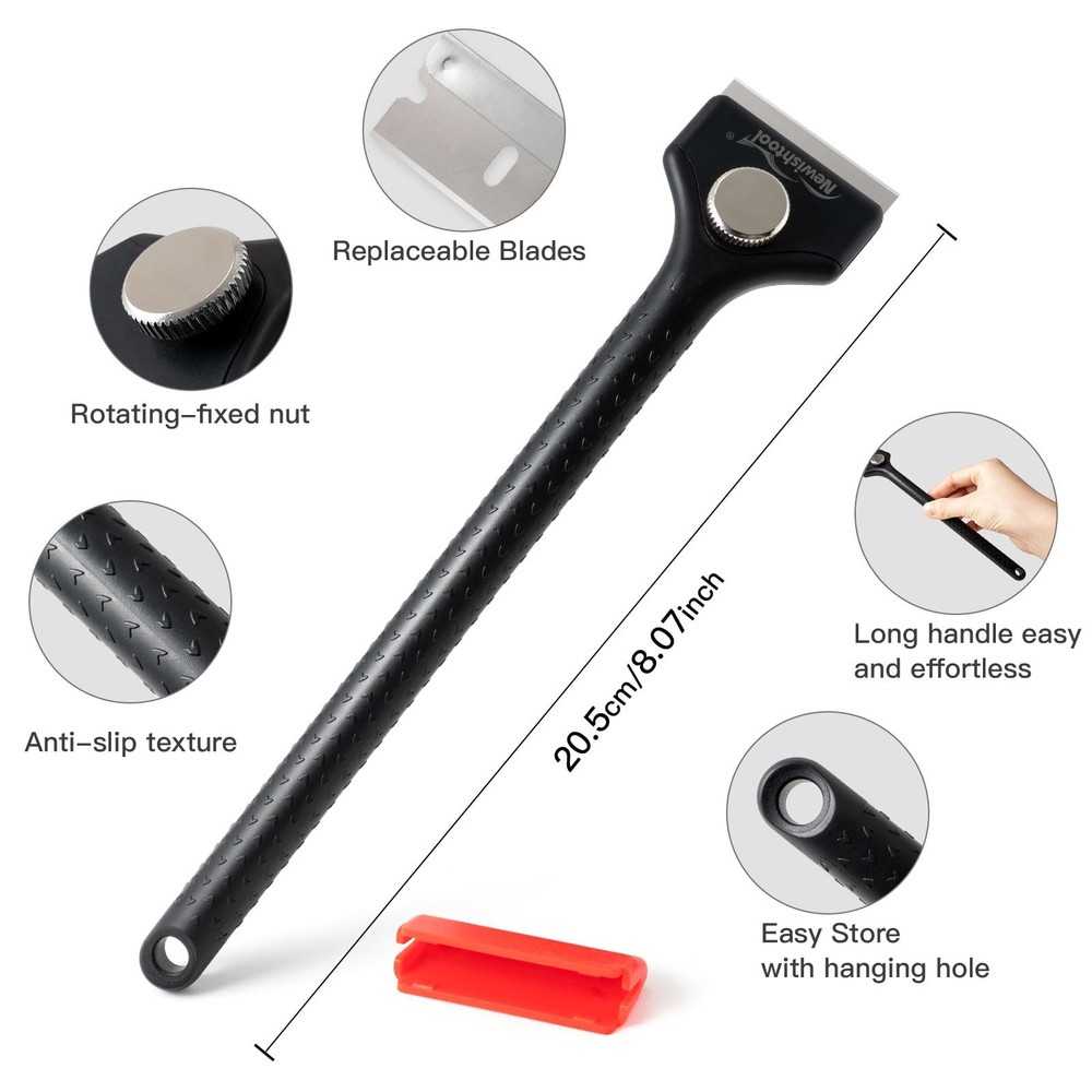 Long Handle Scraper Tool Kit includes 2 Pcs Razor Blade Scraper and 20 PCS 1....