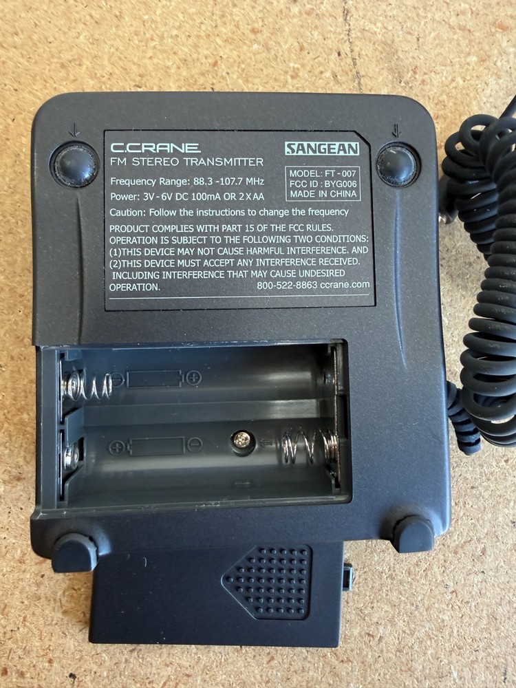 C.Crane FM Transmitter FT-007 FM Transmitter With Power Supply