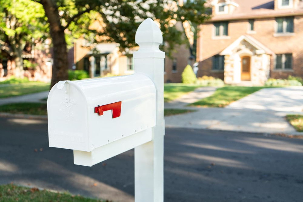 Whitley Plastic Mailbox Post, Compatibility Code A, B, C, WP000WAM, White
