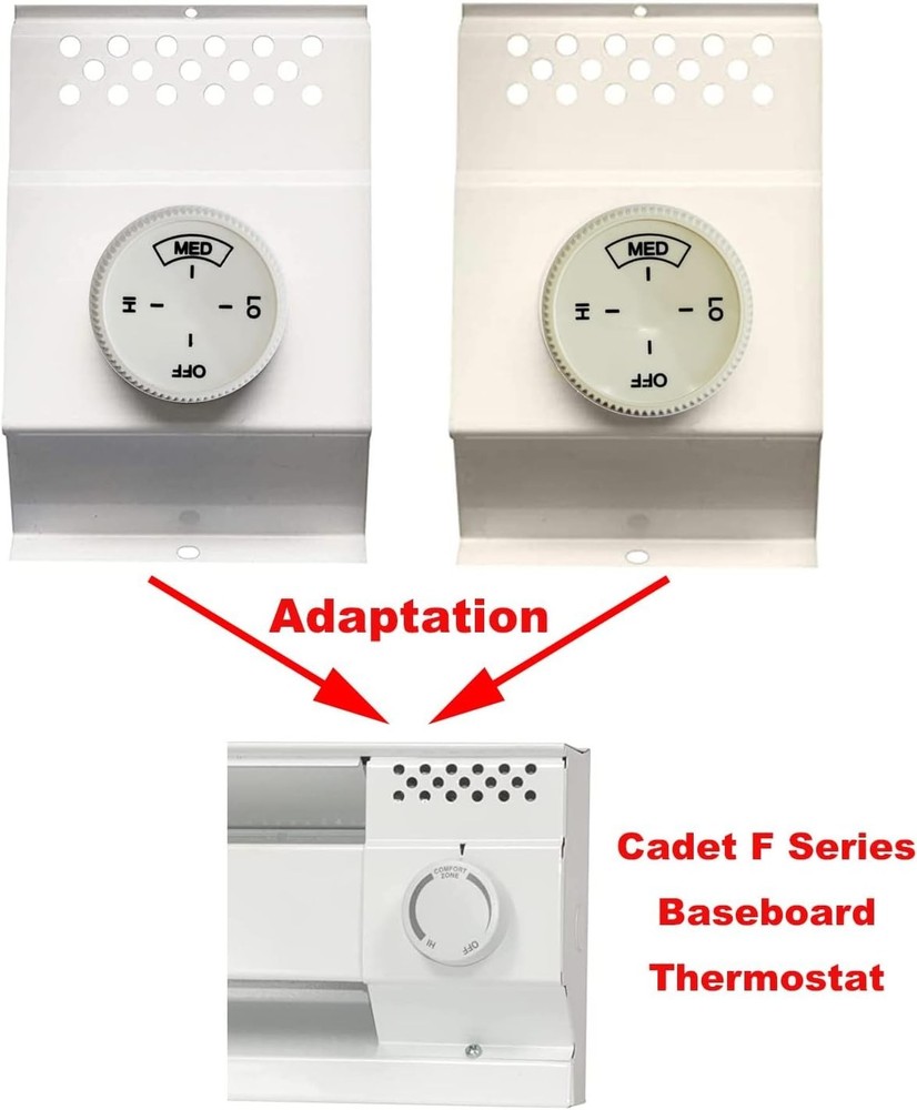 1 or 2 Baseboard Heater Thermostat Temperature Control Dial Knob Replacement Bas