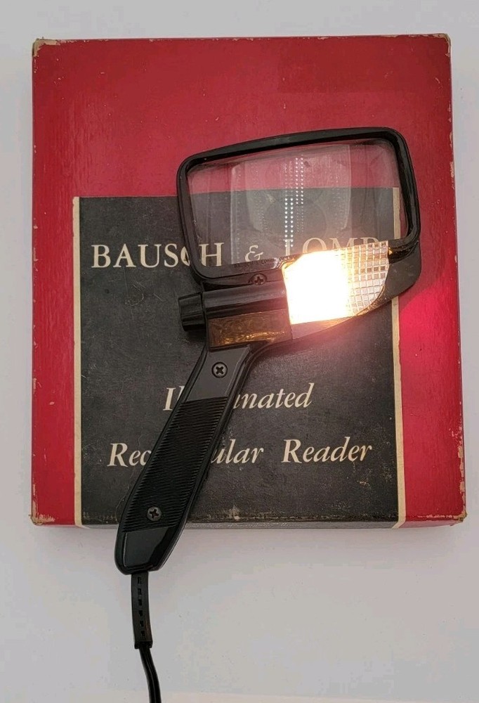 VTG Bausch & Lomb Illuminated Rectangular Reader Magnifier TESTED
