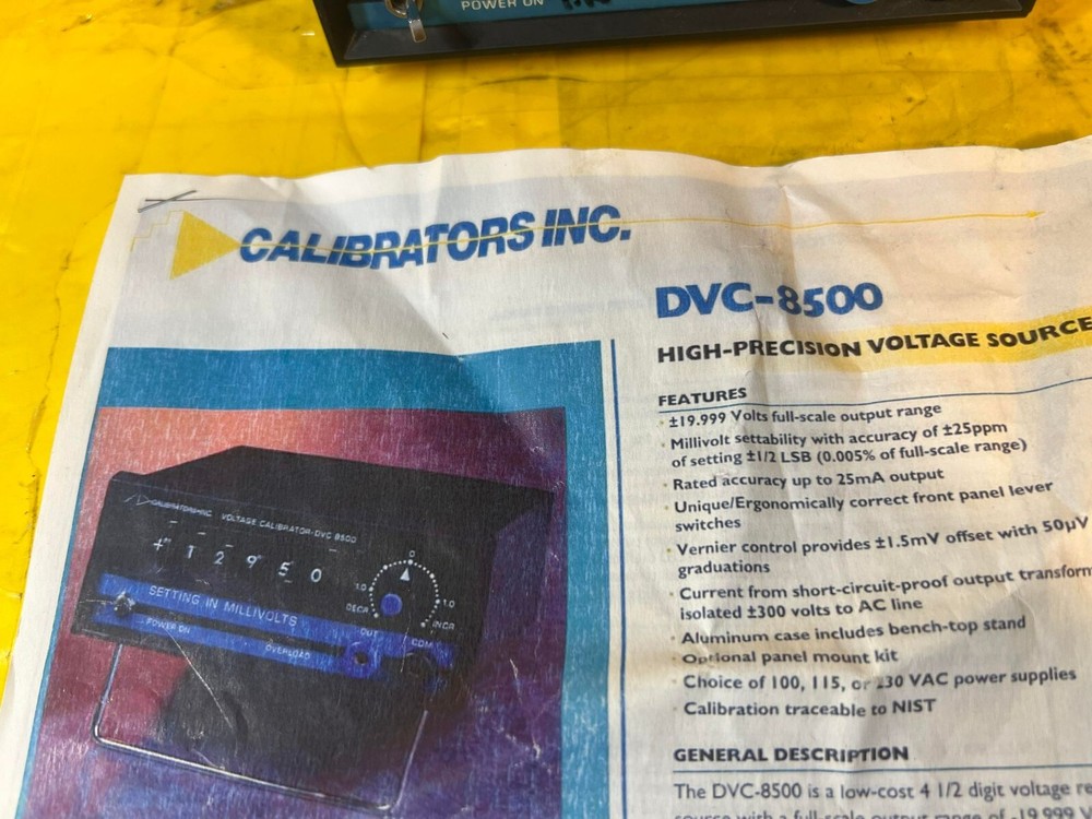 Calibrators Inc Datel DVC-8500 Low Voltage Precision Calibrator Source