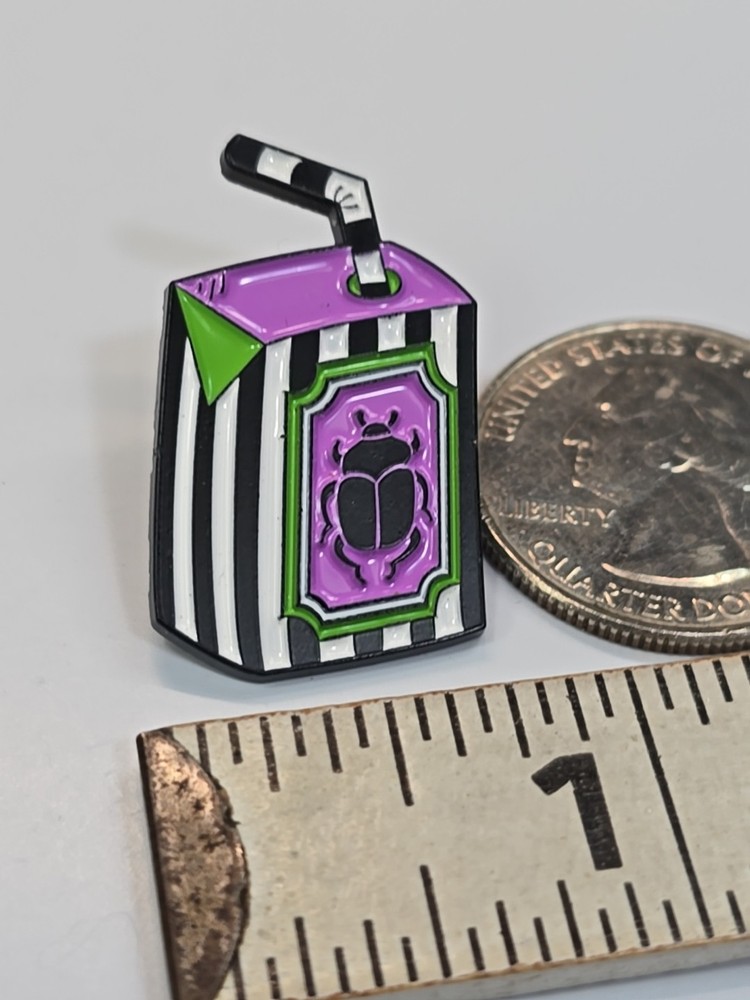 Beetle Juice Drink Box Lapel Pin