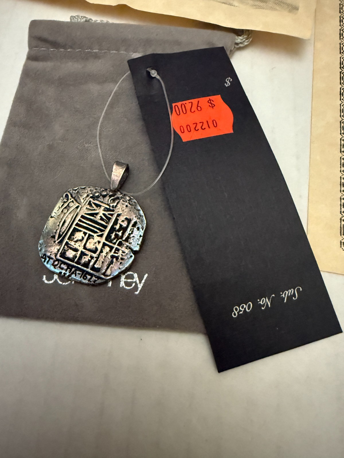 1622 Shipwreck of the Nuestra Senora De Atocha Solid Sterling Silver Pendant