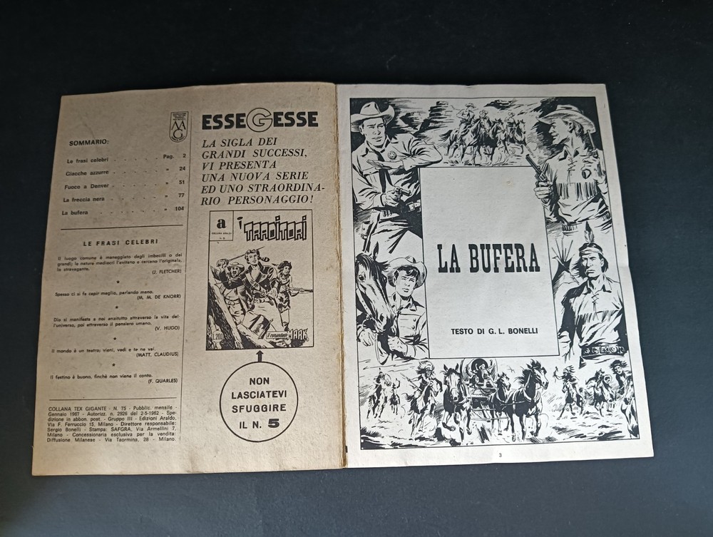 TEX comic book first edition n 75 (03 d) lire 200