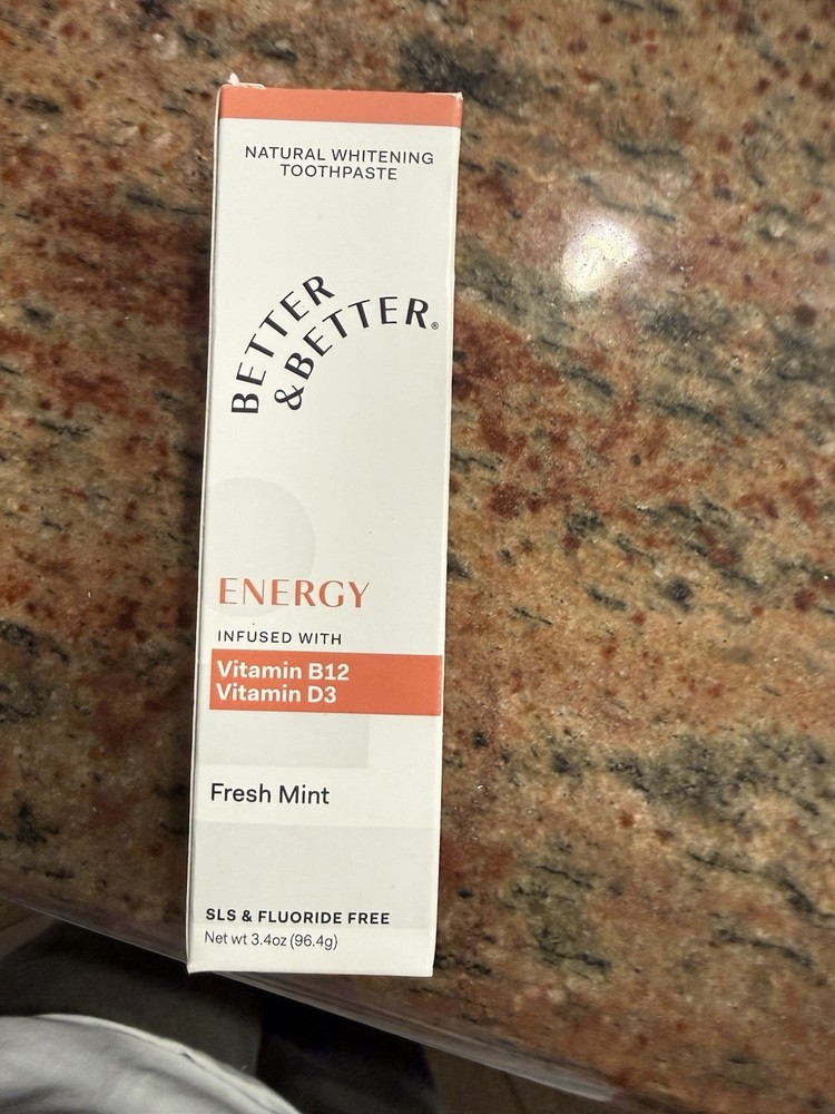 Better & Better Energy Fresh Mint Tooth Paste New Sealed