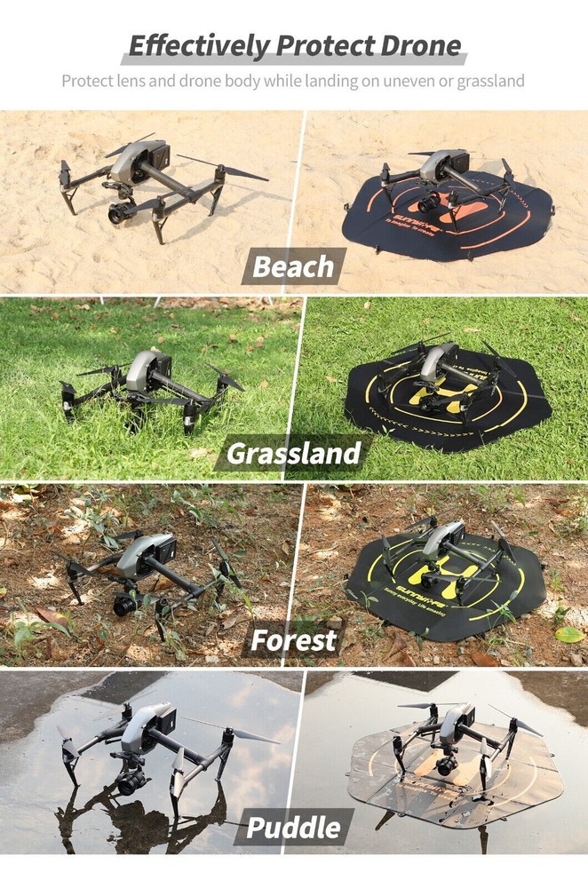 110cm Fast Fold Leather Universal DJI Drone Landing Pad