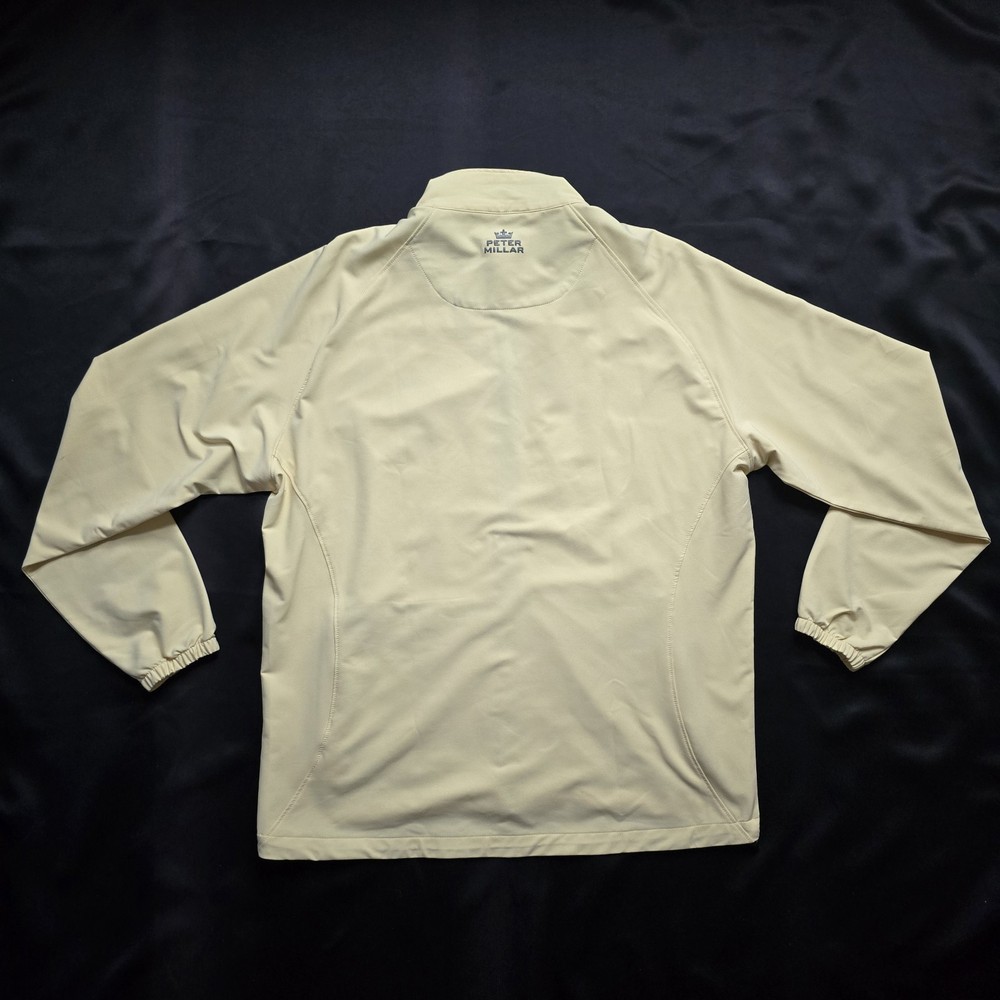 Peter Millar Jacket E4 Performance Windbreaker Full Zip Golf Light Yellow Men L