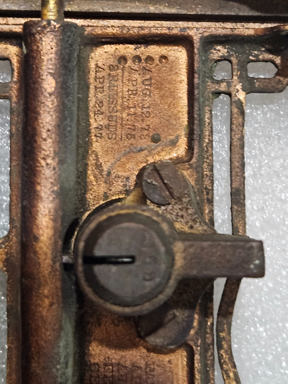 Rare 1870s Yale Lock Mfg Vintage 3.25" x 5" Post Office Door