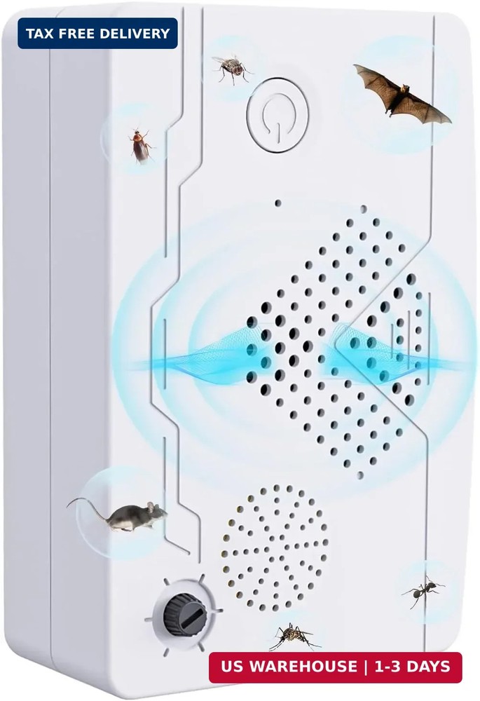 Ultrasonic Mouse Bat Repellent, Electronic Pest Spider Repeller, Roach Killer Ro