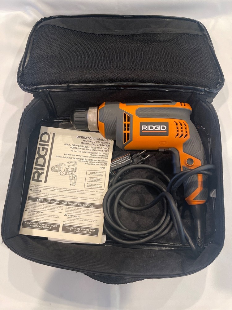 Ridgid Tools R7001 Corded Electric 3/8" Drill Driver Construction Tool
