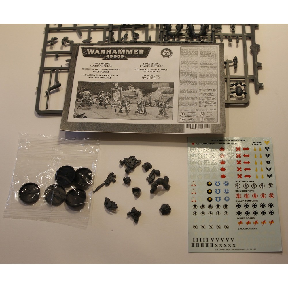 Warhammer 40K Space Marines Command Squad First Born "48-17" .Open Box (A1)