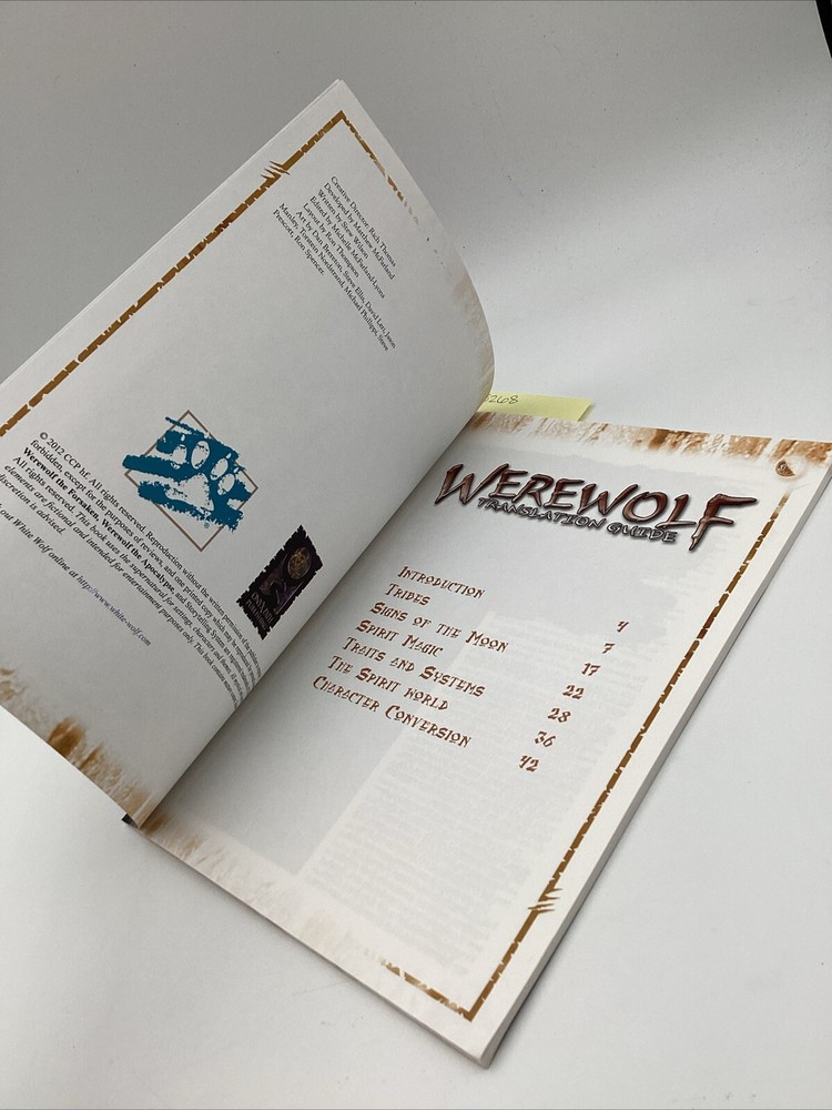 Werewolf Translation Guide Stew Wilson