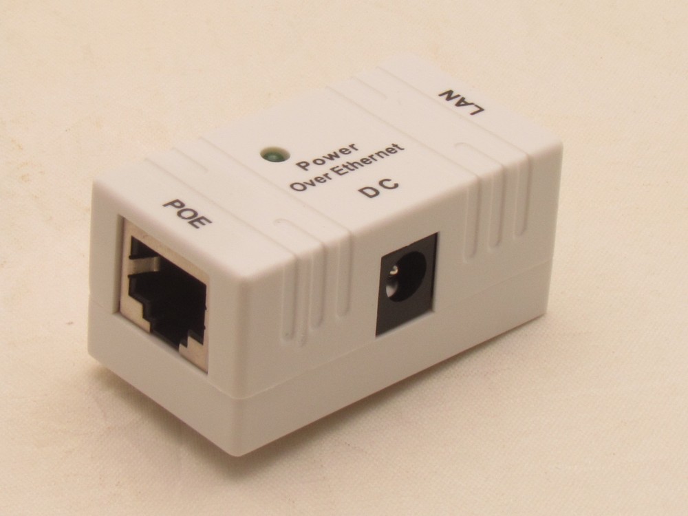 POE Injector Splitter over Ethernet Adapter For IP Camera LAN Network DC White