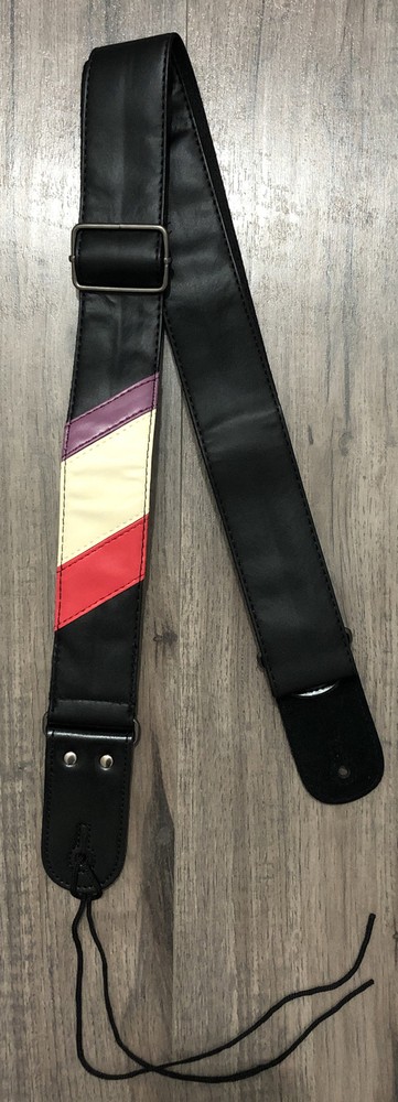 Leather Guitar Strap Adjustable Multicolor With 2 Pick Holders & Picks