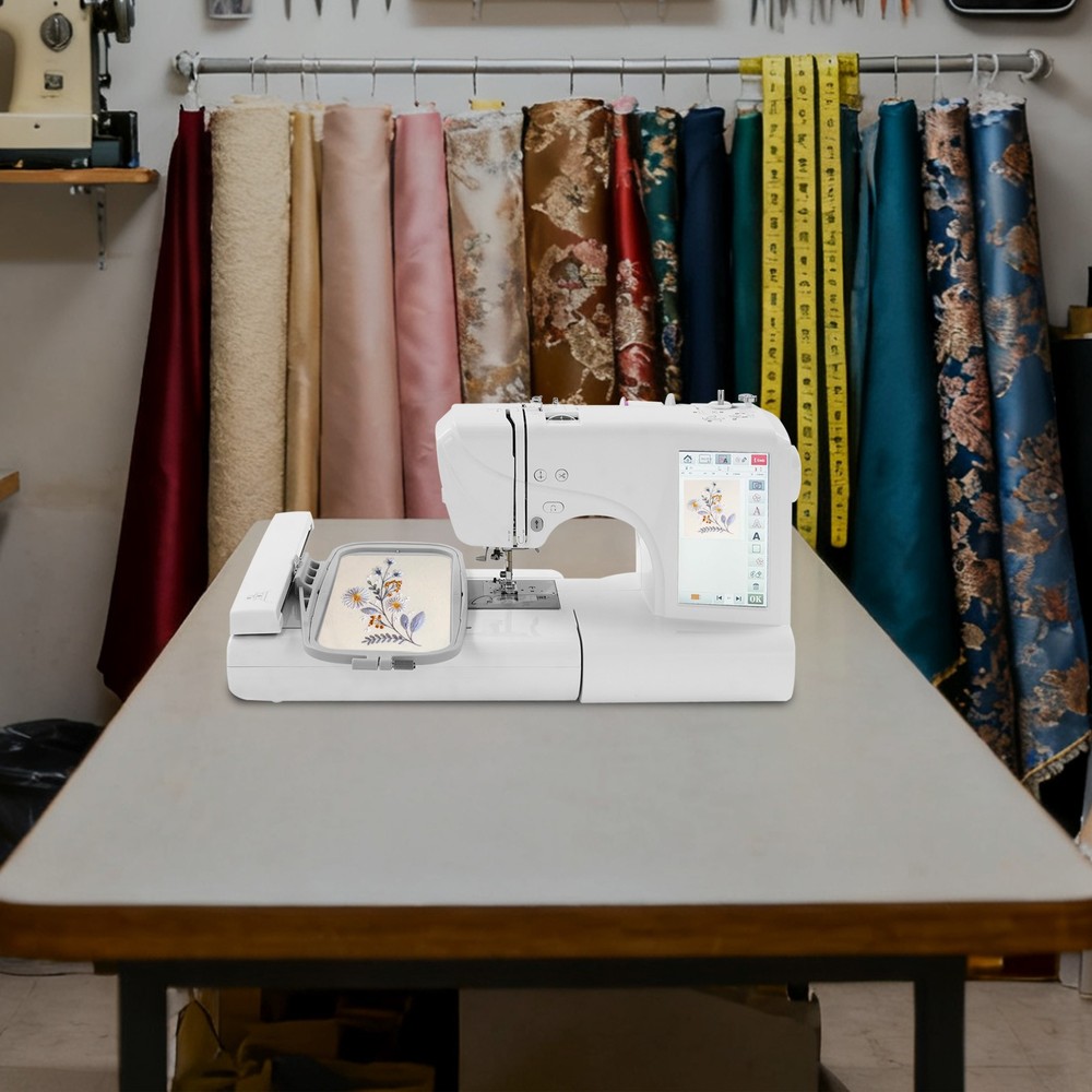 Automatic Embroidery Machine With 7 Inch Screen 96 Types Built-in Embroidery