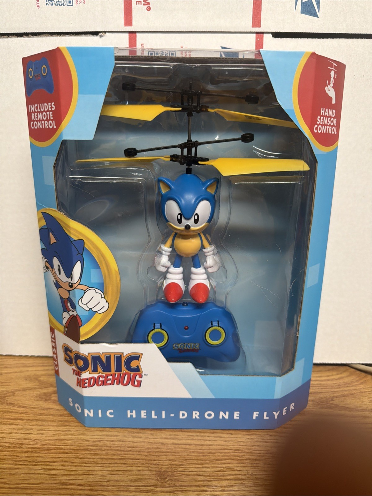 Classic Sonic The Hedgehog HELI-DRONE FLYER Inc Remote Control Hand Sensor NEW