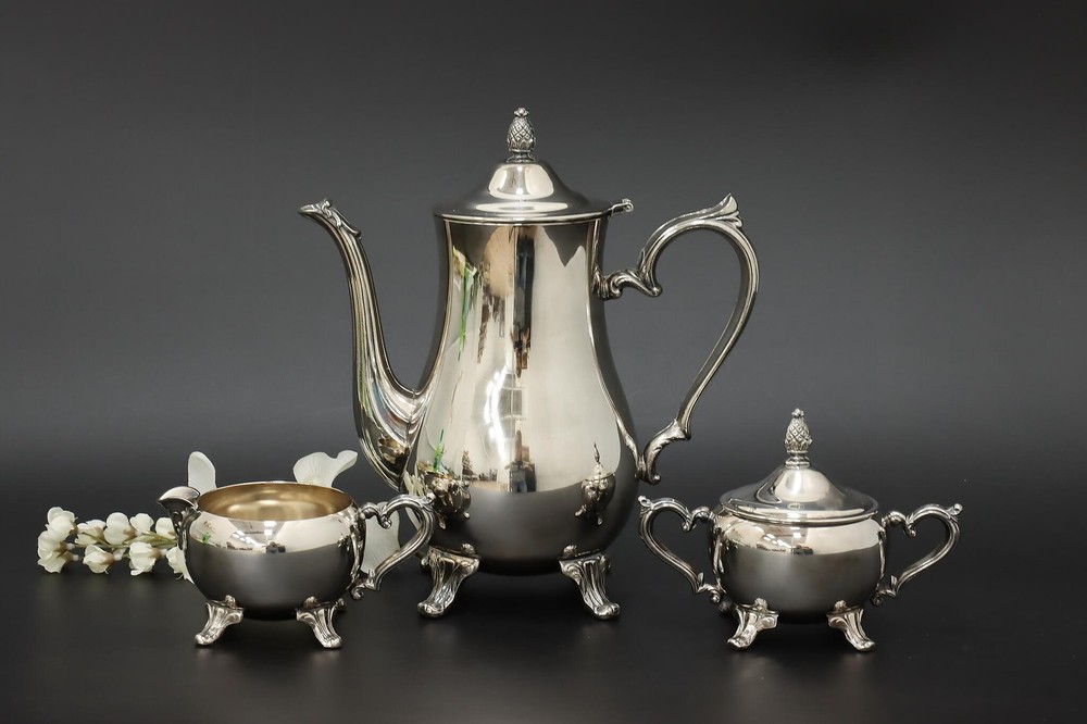 Victorian Vintage 3 Pc Silverplate Tea or Coffee Set, IS Co. #54945